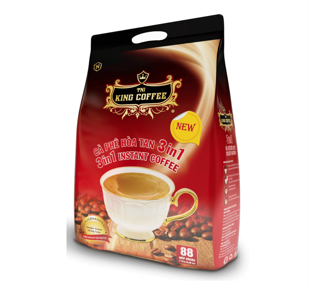 Cà Phê Hòa Tan 3IN1 KING COFFEE - Túi 88 gói x 16g
